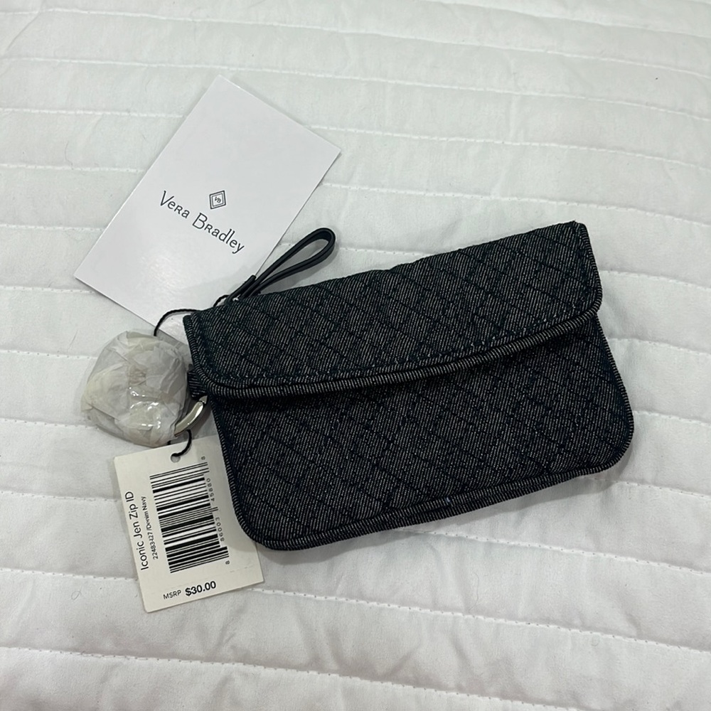 Vera Bradley denim zip ID - ICONIC JEN ZIP ID